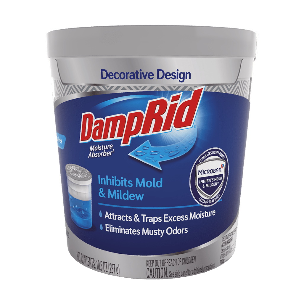 DampRid FG01FFESB Refillable Moisture Absorber, 10.5 oz Tub, Solid, Fragrance-Free - 1