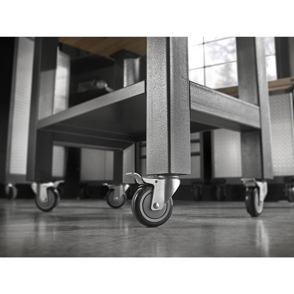 Gladiator GAMW36HWEG Mobile Workstation, 36 in OAW, 34 in OAH, 24 in OAD, 680 lb, Hammered Granite, Hardwood Tabletop - 3