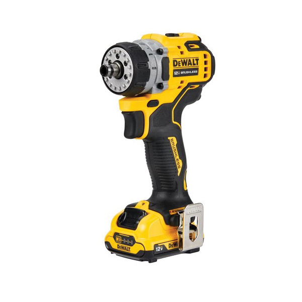 DEWALT XTREME DCD703F1 Drill/Driver Kit, Battery Included, 12 V, 2 Ah, 3/8 in Chuck, Ratcheting Chuck