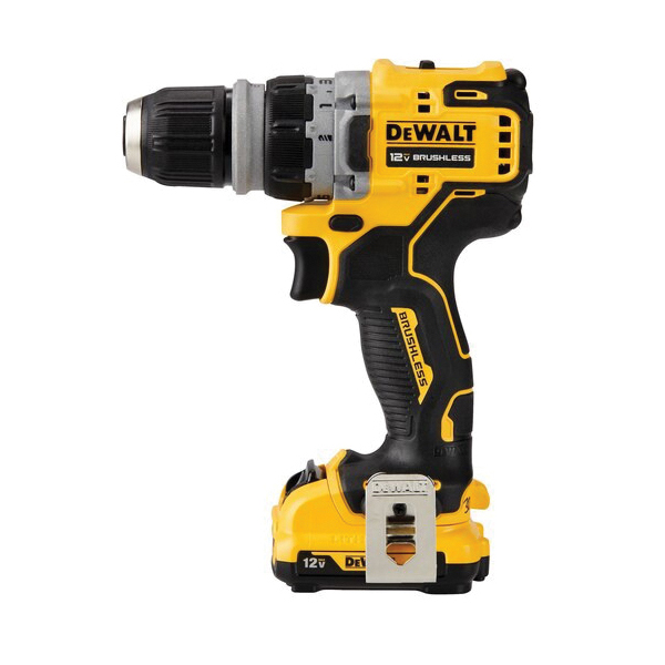 DEWALT XTREME DCD703F1 Drill/Driver Kit, Battery Included, 12 V, 2 Ah, 3/8 in Chuck, Ratcheting Chuck