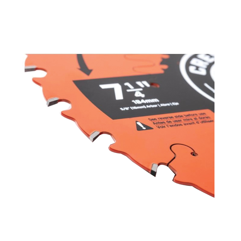 Crescent NailSlicer CSBFR-724 Framing Circular Saw Blade, 7-1/4 in Dia, 5/8 in Arbor, 24-Teeth