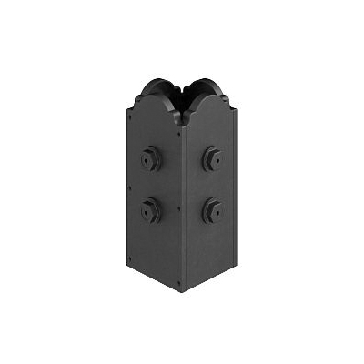 APBDW44 Decorative Post Base Cover, 10-11/16 in L, 4-3/4 in W, 4 x 4 in Post, Composite Plastic