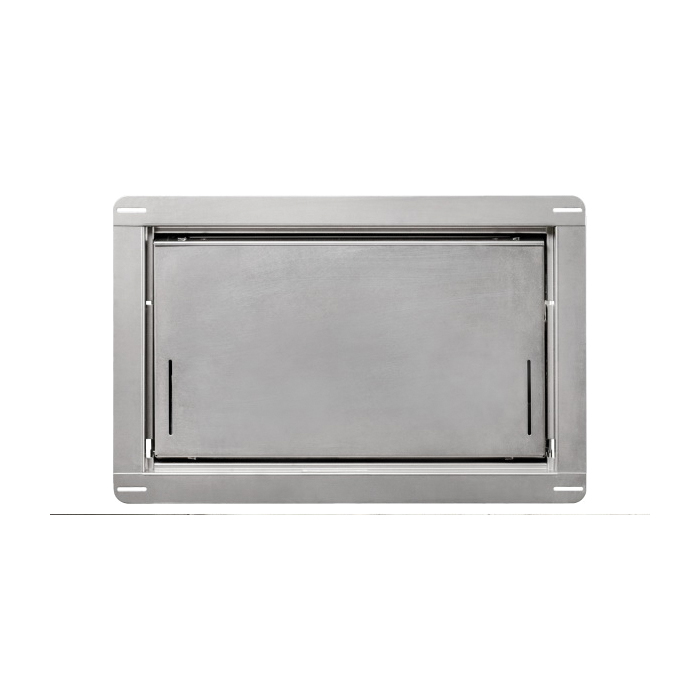 1540-570 Flood Vent, 8-1/2 in W, 14-1/2 in H, 201 sq-ft Net Free Ventilating Area, Stainless Steel, Silver