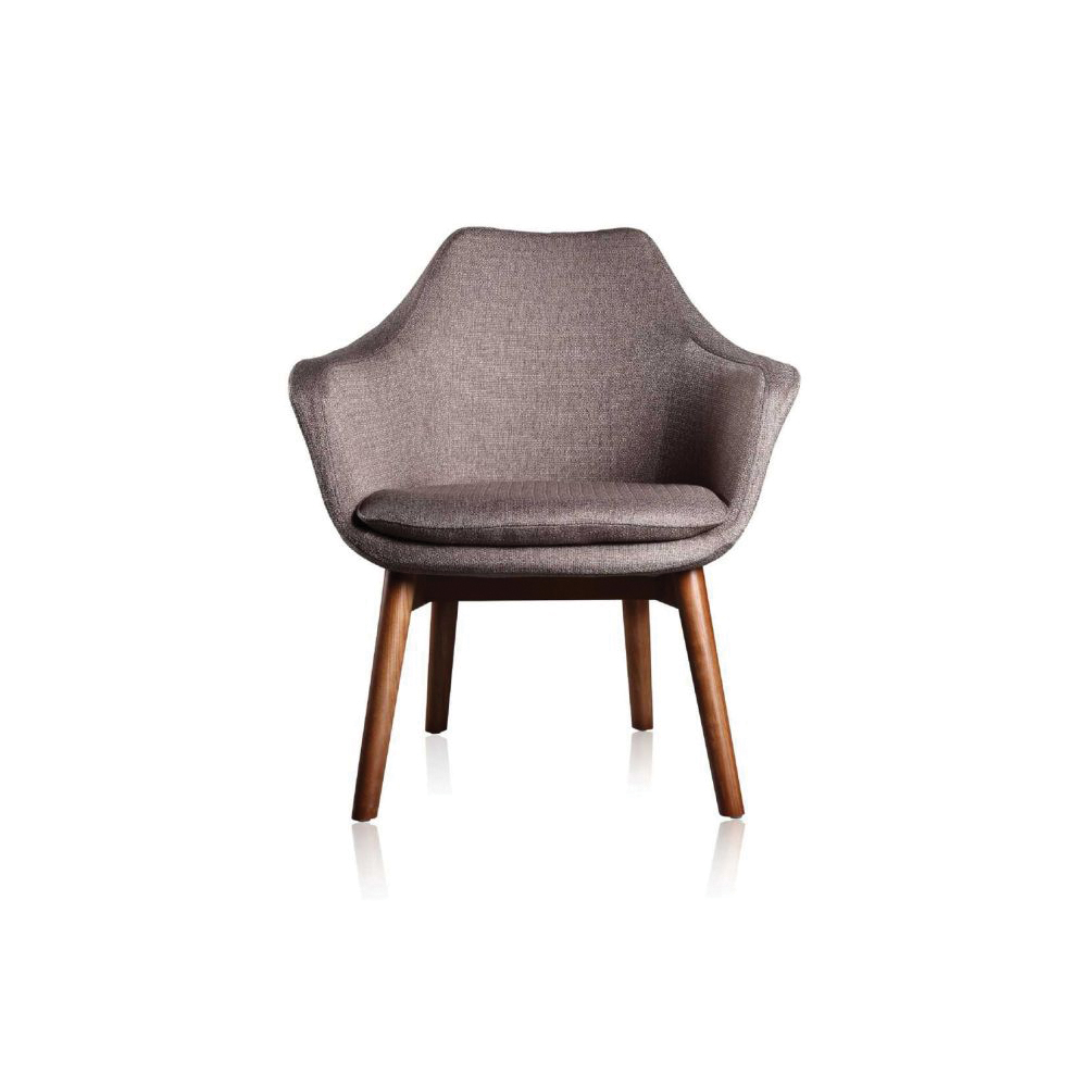Manhattan Comfort Cronkite Series AC026-GY Accent Chair, 28.7 in OAW, 26 in OAD, 22.4 in OAH, Wood Frame, Walnut Frame - 3