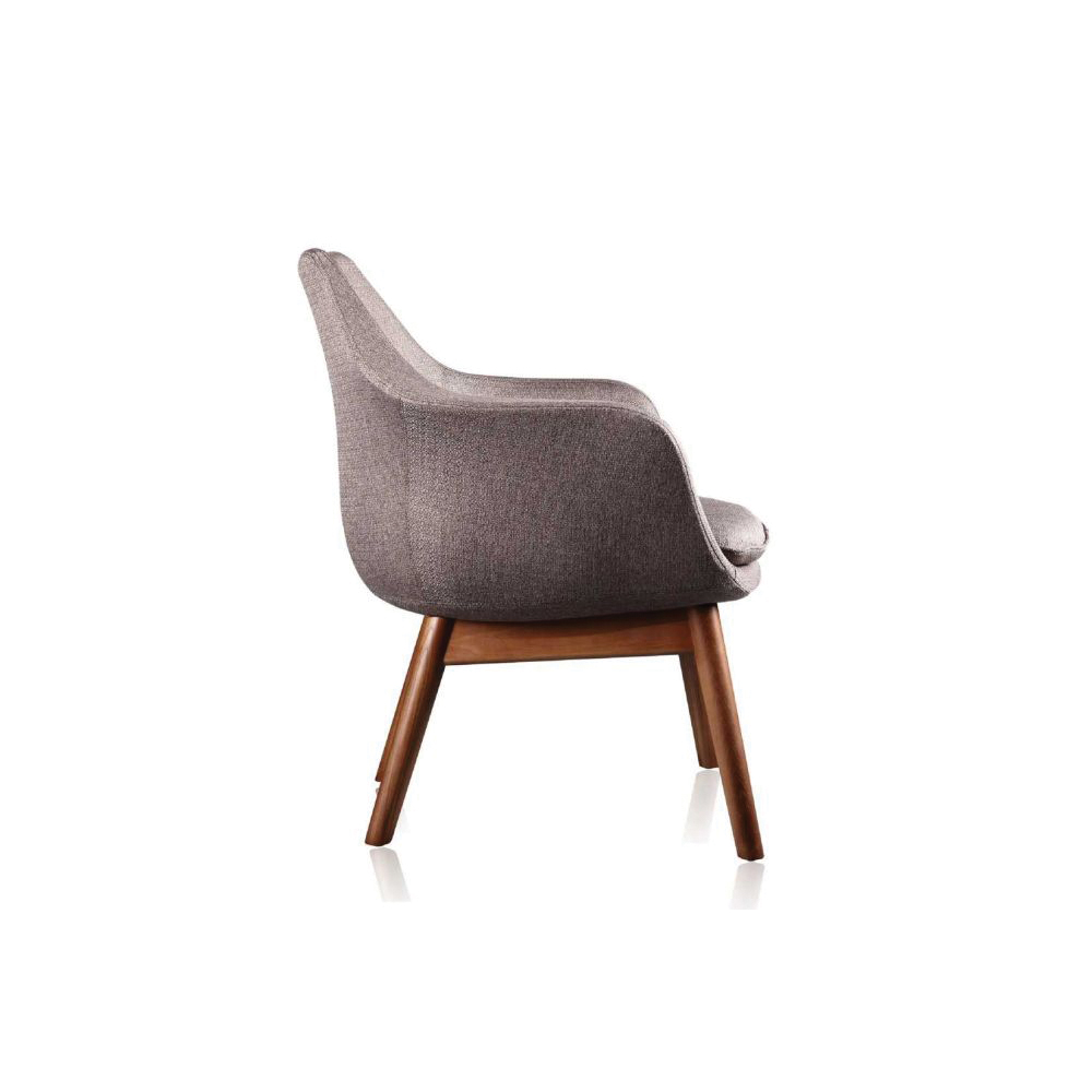 Manhattan Comfort Cronkite Series AC026-GY Accent Chair, 28.7 in OAW, 26 in OAD, 22.4 in OAH, Wood Frame, Walnut Frame - 4