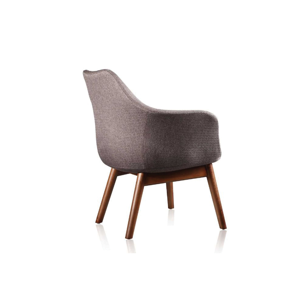 Manhattan Comfort Cronkite Series AC026-GY Accent Chair, 28.7 in OAW, 26 in OAD, 22.4 in OAH, Wood Frame, Walnut Frame - 5