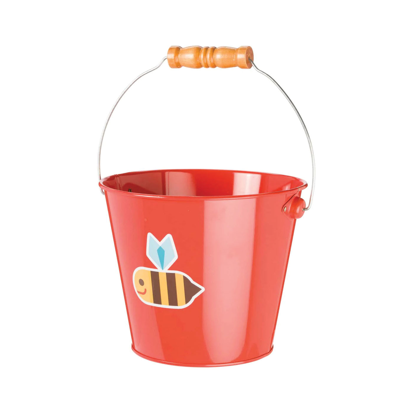 BEETLE & Bee Garden 22825 Kid's Bucket, 5 in, Bee, Beetle, Metal/Wood, Assorted - 2