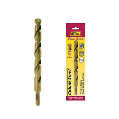 Swift Bore 04125 Drill Bit, 25/64 in Dia, 5-1/8 in OAL, Precision Ground, 3/8 in Dia Shank