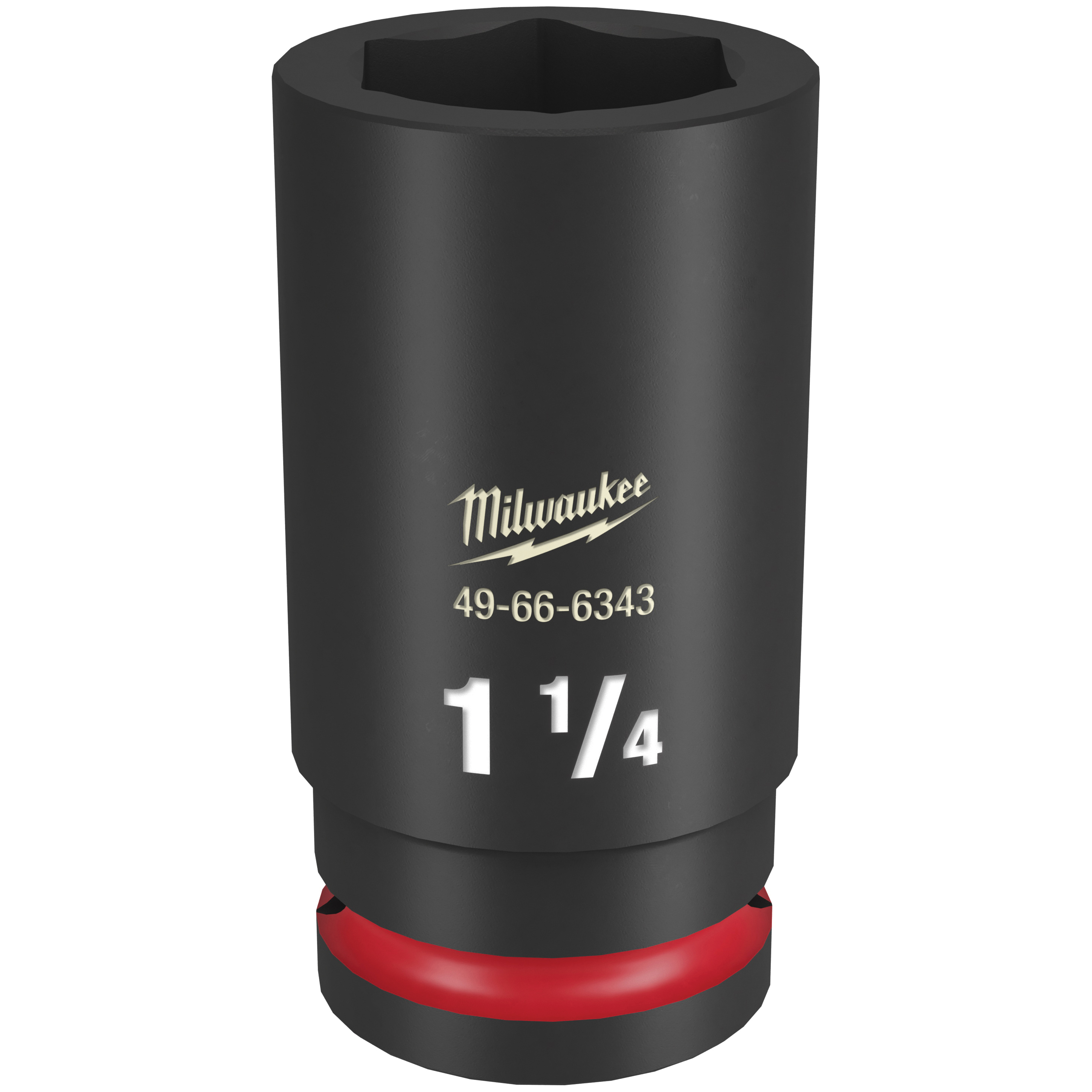SHOCKWAVE Impact Duty Series 49-66-6343 Deep Impact Socket, 1-1/4 in Socket, 3/4 in Drive, Square Drive