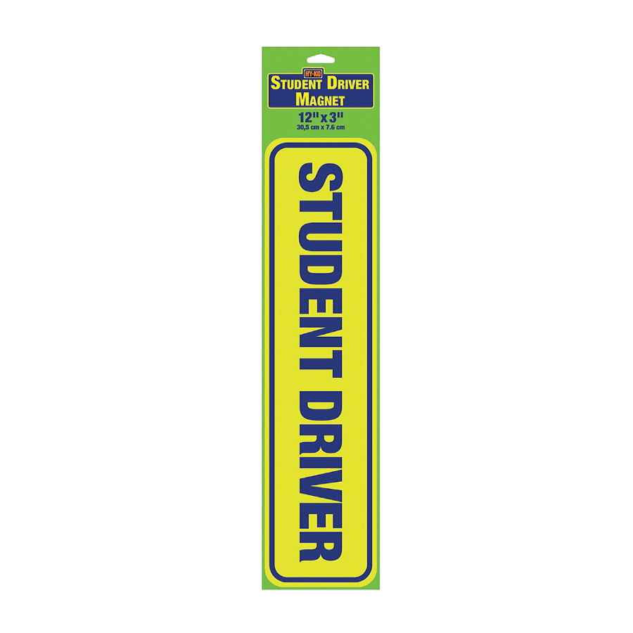 MAG-SD01 Magnetic Sign, Student Driver, 12 in L x 3 in W in Dimensions