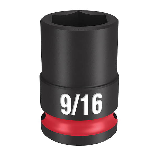 SHOCKWAVE Impact Duty Series 49-66-6107 Shallow Impact Socket, 9/16 in Socket, 3/8 in Drive, Square Drive
