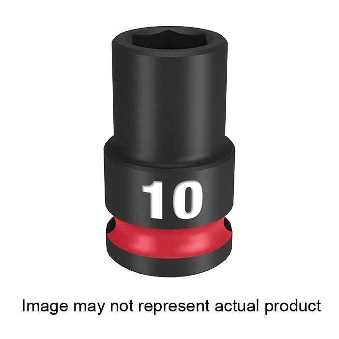 SHOCKWAVE Impact Duty Series 49-66-6130 Shallow Impact Socket, 6 mm Socket, 3/8 in Drive, Square Drive