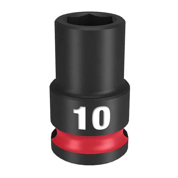 SHOCKWAVE Impact Duty Series 49-66-6134 Shallow Impact Socket, 10 mm Socket, 3/8 in Drive, Square Drive