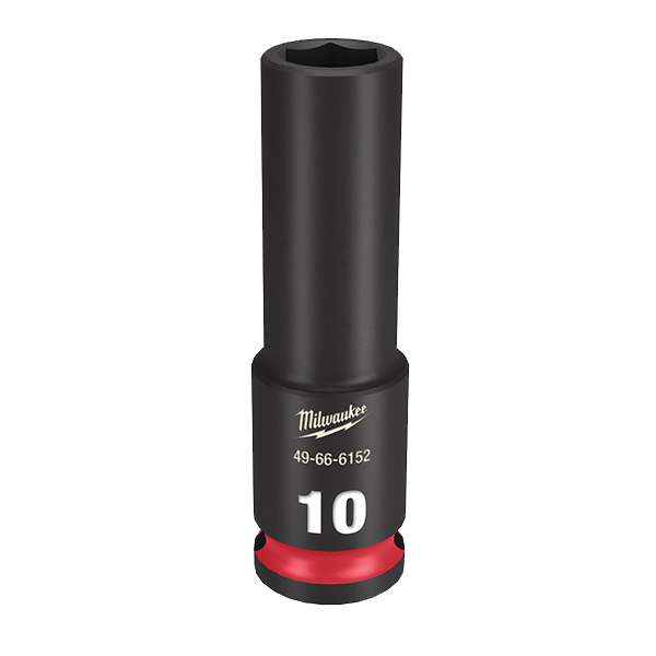 SHOCKWAVE Impact Duty Series 49-66-6152 Deep Impact Socket, 10 mm Socket, 3/8 in Drive, Square Drive, 6-Point
