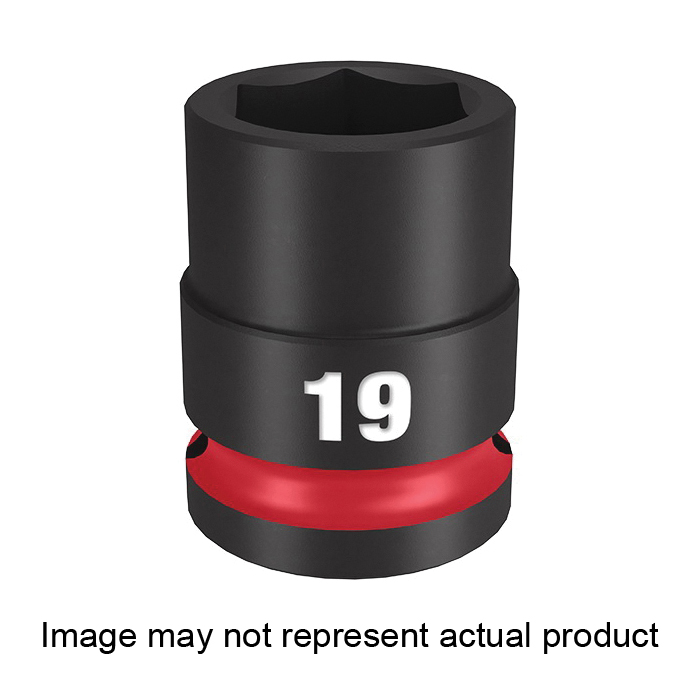SHOCKWAVE Impact Duty Series 49-66-6240 Shallow Impact Socket, 8 mm Socket, 1/2 in Drive, Square Drive