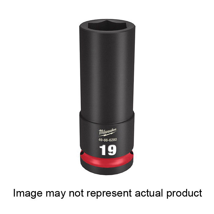 SHOCKWAVE Impact Duty Series 49-66-6269 Deep Impact Socket, 8 mm Socket, 1/2 in Drive, Square Drive, 6-Point