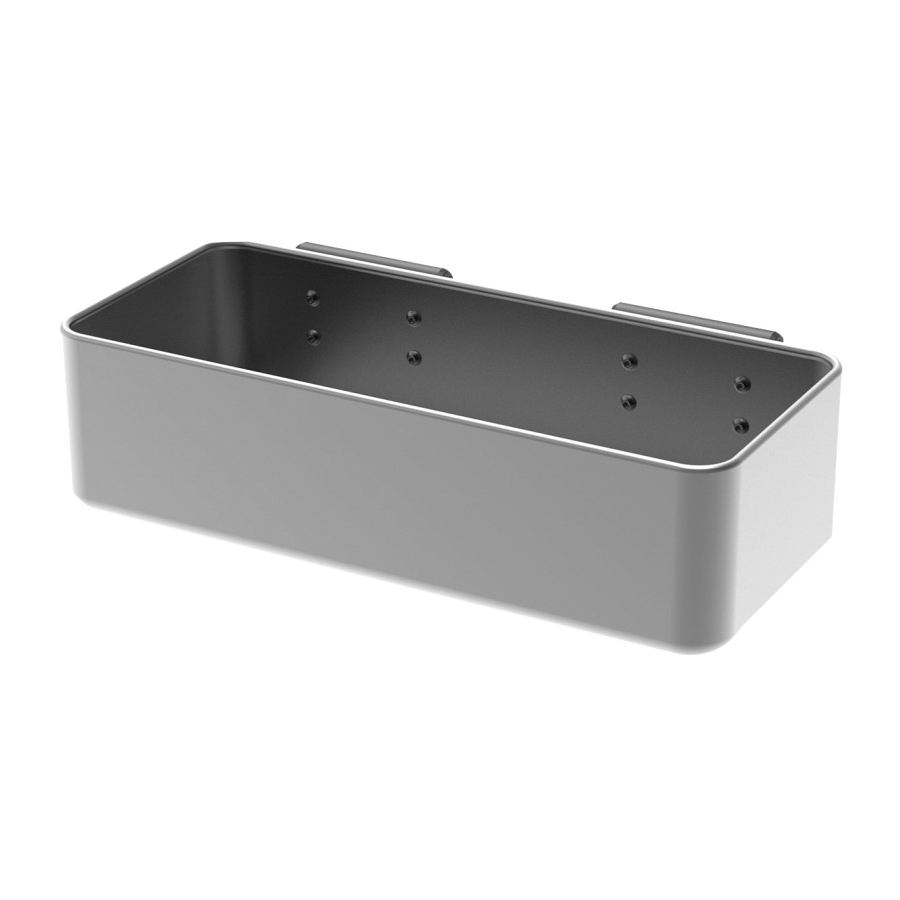 Pop-And-Lock BAC612 Storage Bin, Steel, Powder-Coated, For: Grills with P.A.L. Pop-And-Lock Accessory Rail
