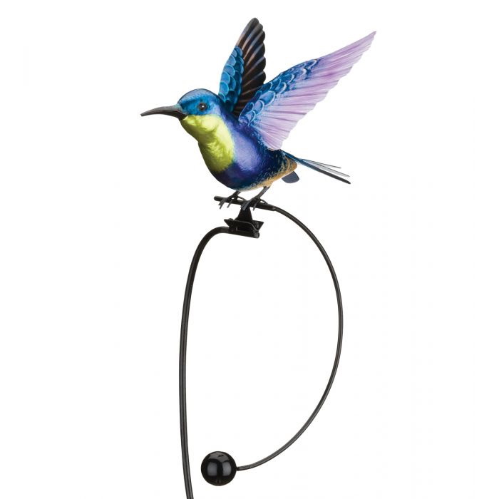 Regal Art & Gift 13157 Garden Stake, 42 in H, Rocker Hummingbird Wood Nymph, Metal