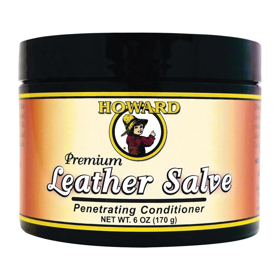Howard LS0006 Leather Salve, Paste, Brown/Yellow, Orange, 6 oz - 2