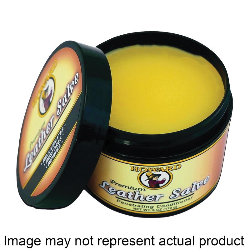 Howard LS0006 Leather Salve, Paste, Brown/Yellow, Orange, 6 oz - 3