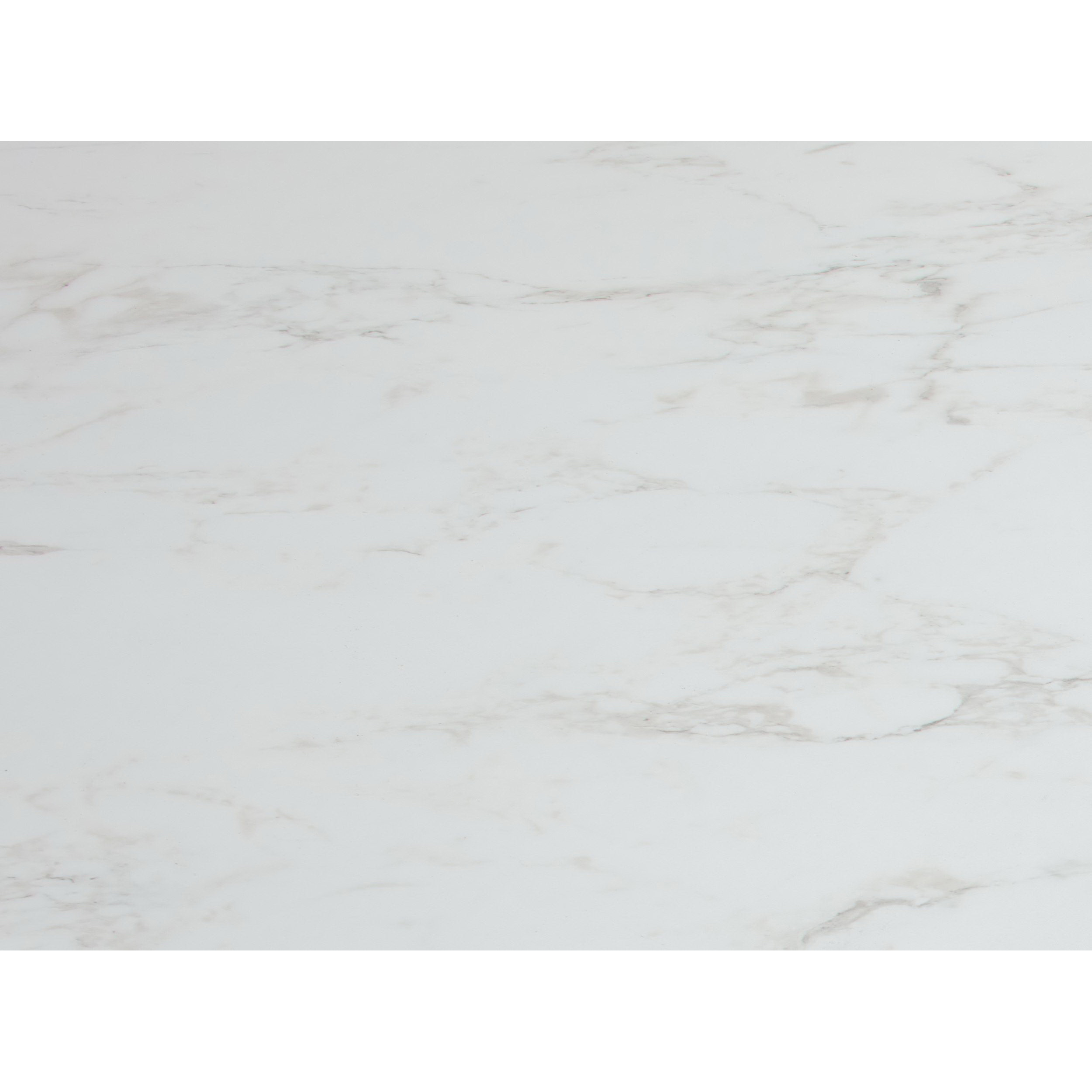 VT Industries Stretta 83183 Countertop, 10 ft L, 25 in D, 1-1/8 in Thick, White Marble, Sleek Edge