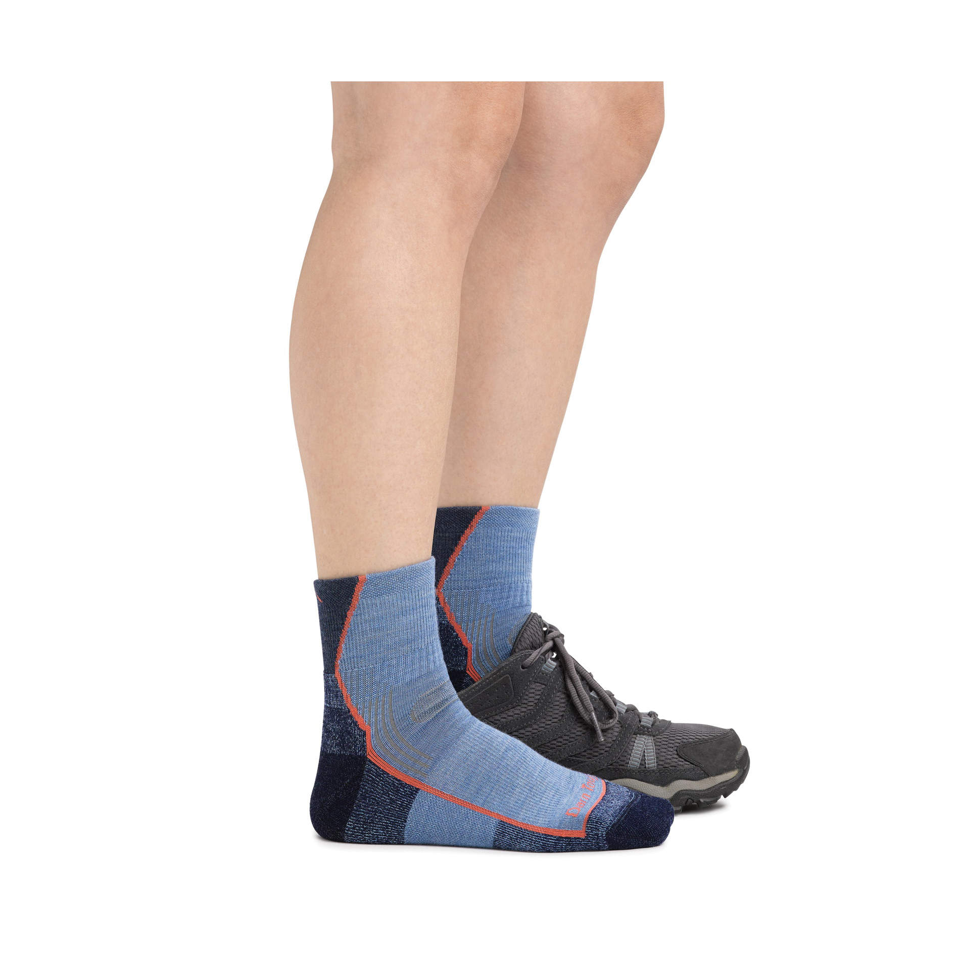 Darn Tough Hiker Series 1958-TAUPE-M Quarter Hiking Socks, Women's, M, Lycra Spandex/Merino Wool/Nylon, Taupe - 3