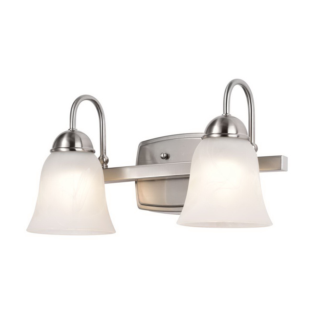Vanity Light, Satco, 2-Light, 15 in W, Brushed Nickel - 3