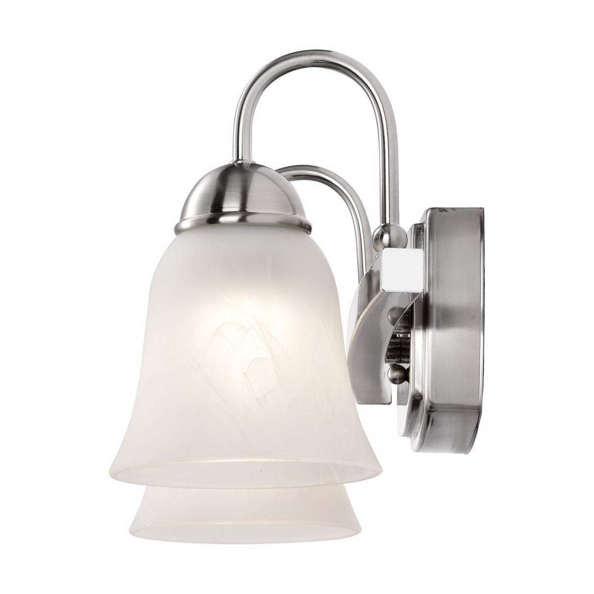 Vanity Light, Satco, 2-Light, 15 in W, Brushed Nickel - 4