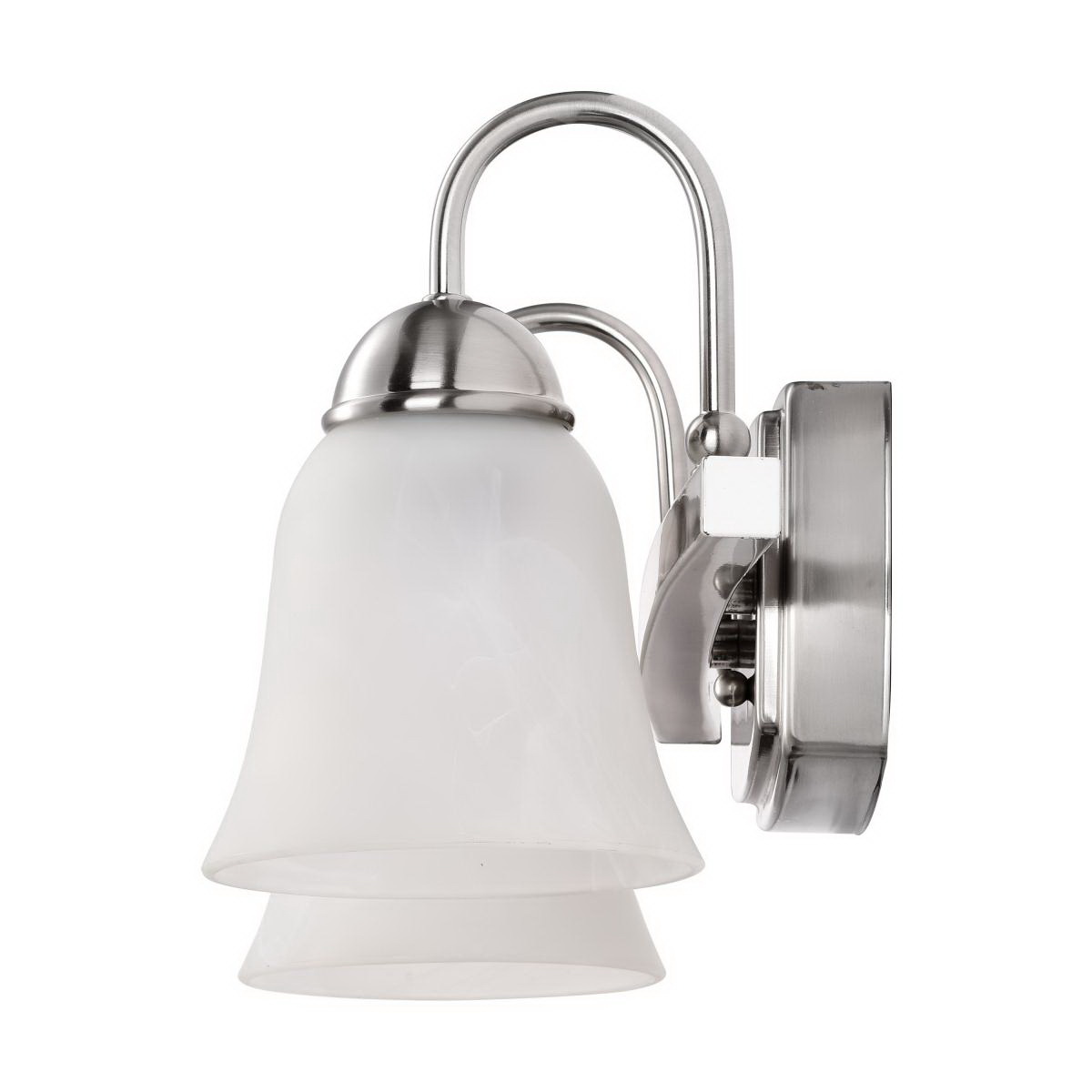 Vanity Light, Satco, 2-Light, 15 in W, Brushed Nickel - 5
