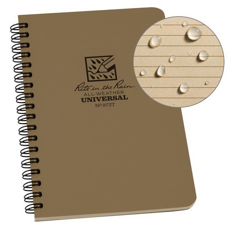Rite in the Rain 973T Notebook, Ruled Sheet, 4-5/8 x 7 in...