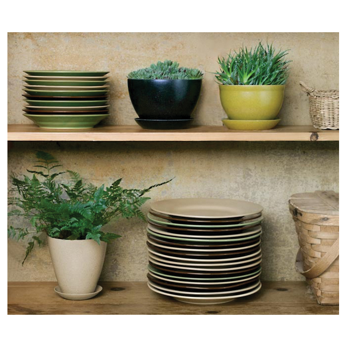 Ecoforms Decor Series B7NAT Bowl, 6.88 in H, 4.62 in W, Rice Hulls and Natural Binding Agents, Natural - 3