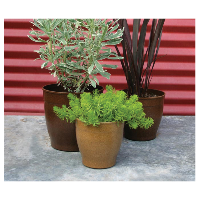 Ecoforms Nova Series N8TNG Pot, 9 in H, 9 in W, Rice Hulls and Natural Binding Agents, Tangerine - 2