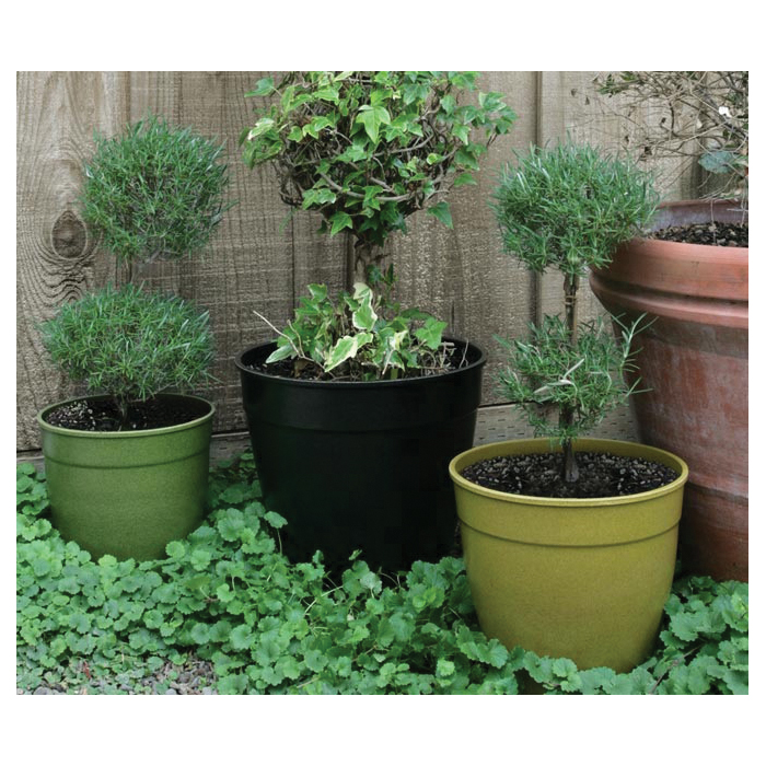 Ecoforms Nova Series N8TNG Pot, 9 in H, 9 in W, Rice Hulls and Natural Binding Agents, Tangerine - 3