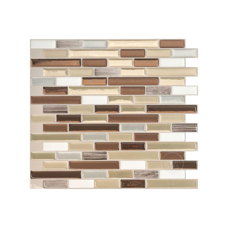 Mosaik Series SM1053-4 Wall Tile, 9.1 in L Tile, 10.2 in W Tile, Straight Edge, Muretto Durango Pattern