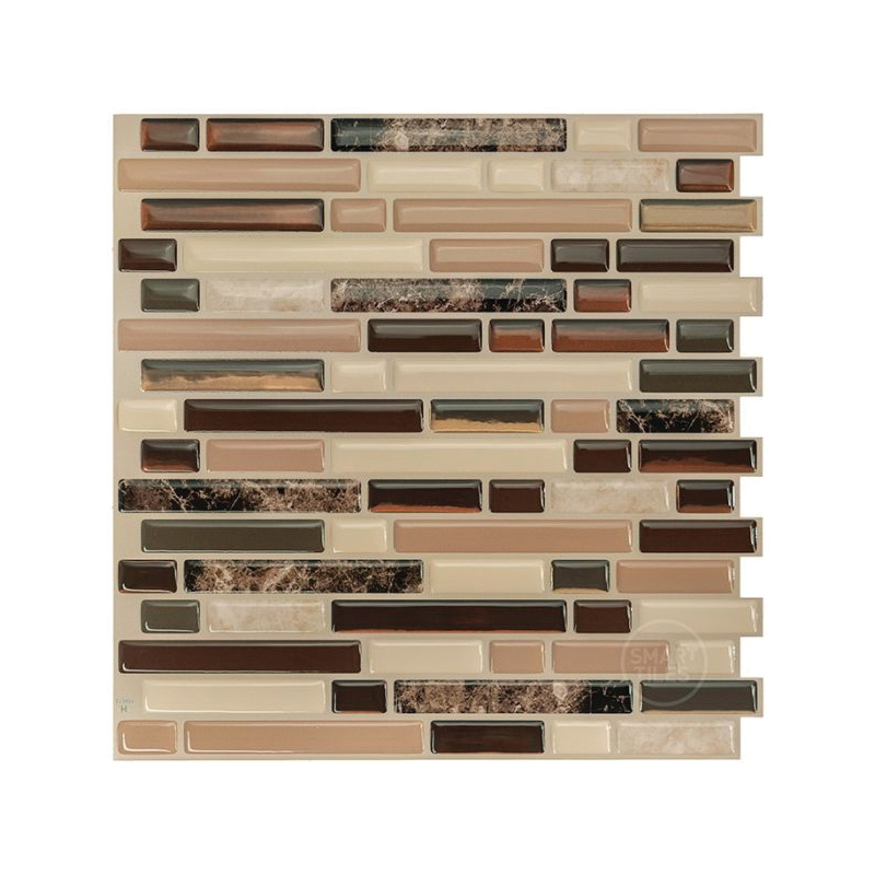 Mosaik Series SM1034-4 Wall Tile, 10 in L Tile, 10.06 in W Tile, Bellagio Keystone Pattern, Vinyl