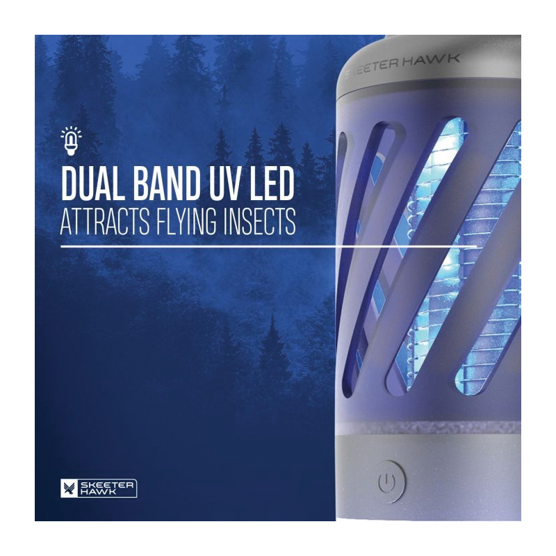 Skeeter Hawk SKE-ZAP-0001 Rechargeable Personal Bug Zapper with Lantern, 1200 mAh, Lithium-Ion Battery, ABS - 3