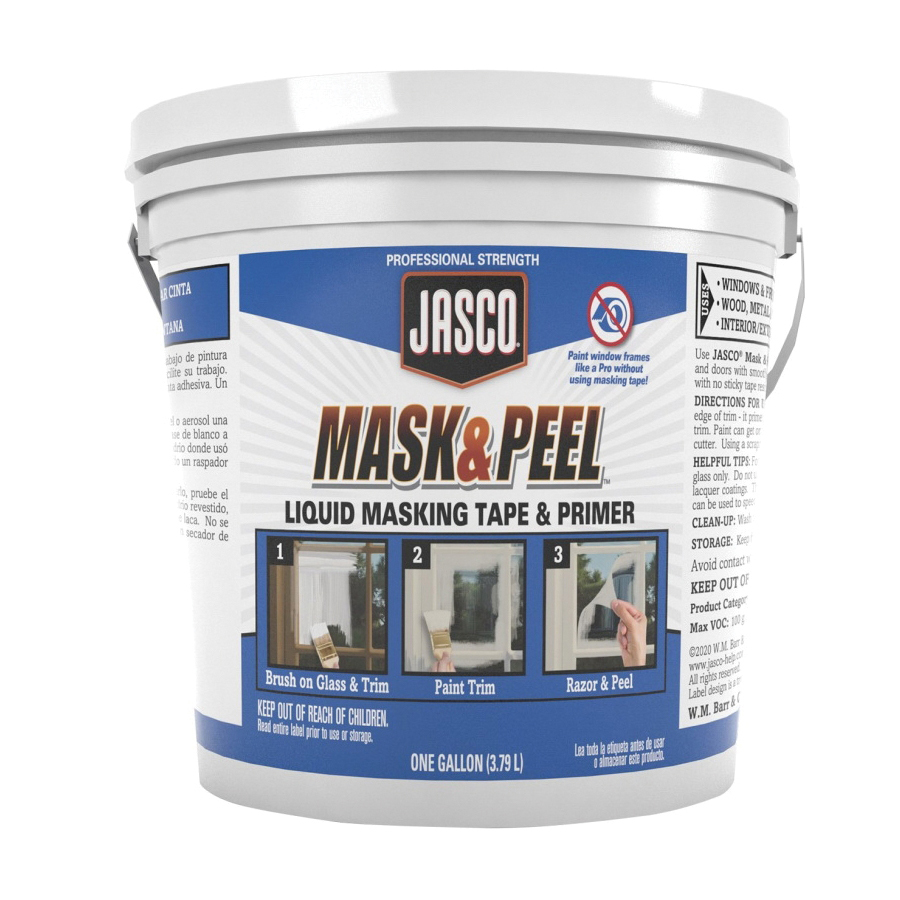 JASCO Mask and Peel GJMS00292 Liquid Masking Tape and Primer, White, Flat/Matte, 1 gal