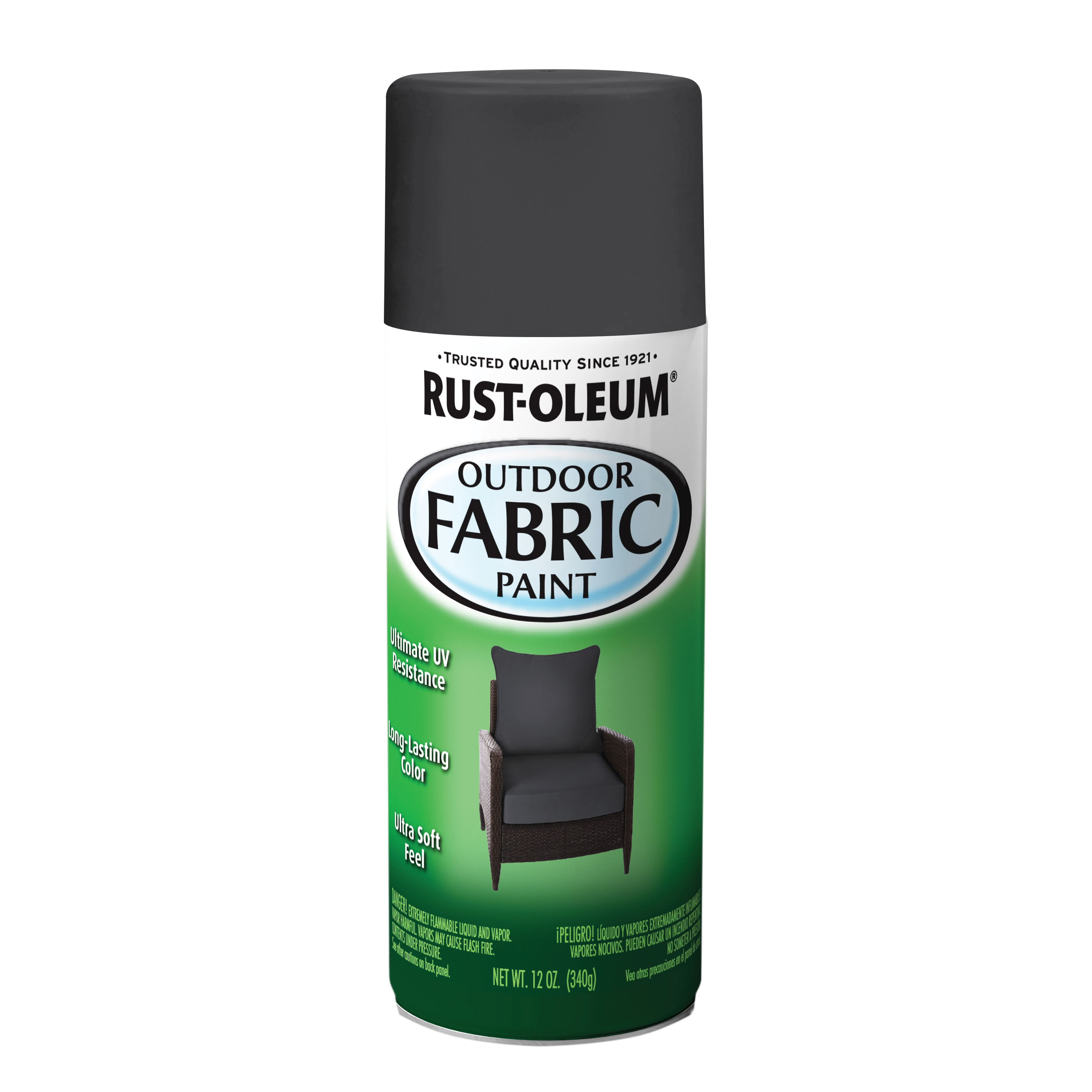 379550 Fabric Spray Paint, Matte, Graphite, 12 oz, Can