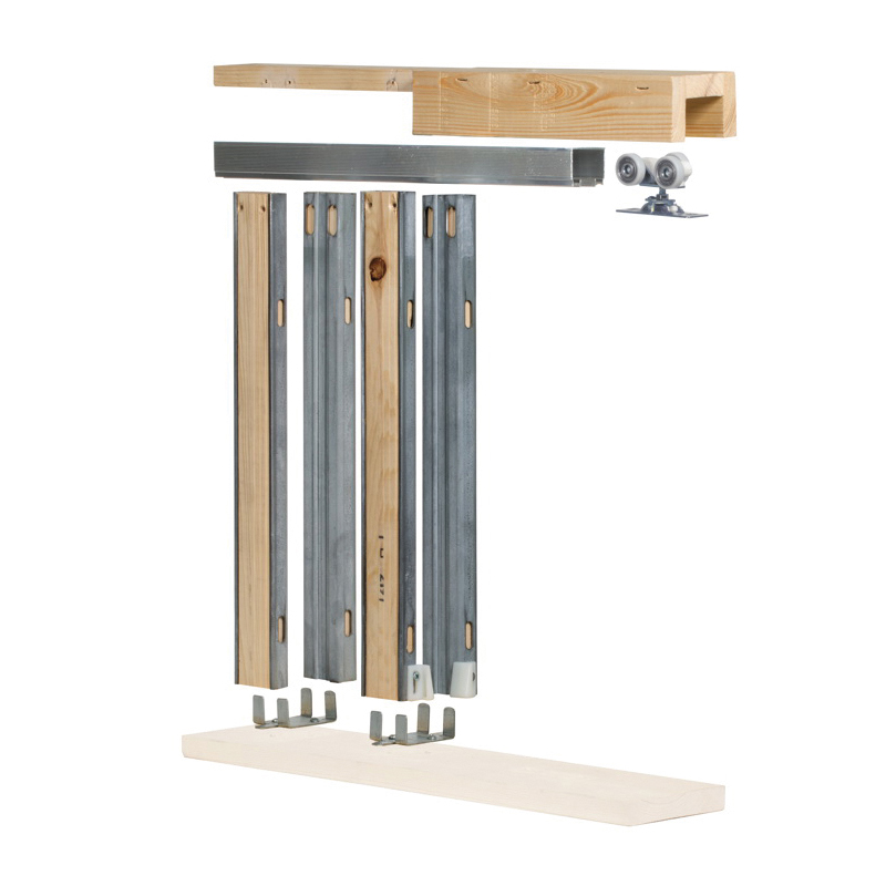 PD3080MKDBB Pocket Door Frame Kit, 36 in W, 96 in H, Commercial Grade