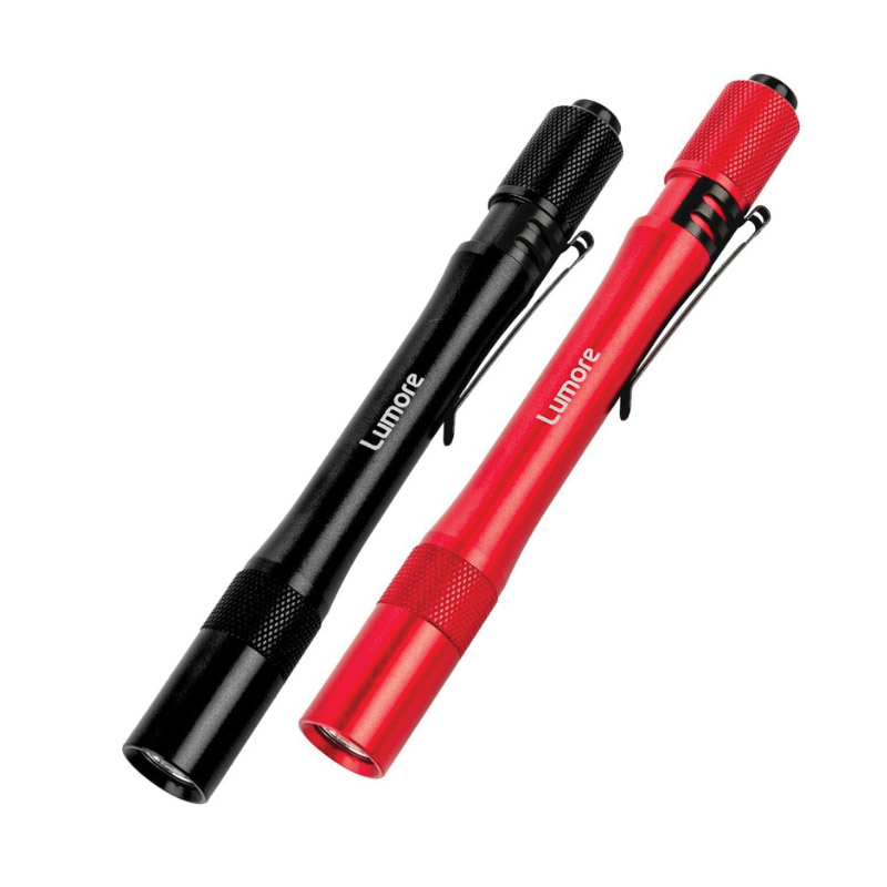 LUMORE 6886 Pen Light, AAA Battery, Alkaline Battery, LED Lamp, 100 Lumens, 84 m Beam Distance, 2 hr Run Time