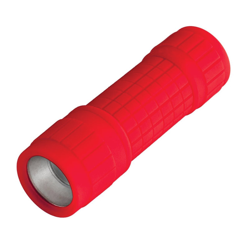 LUMORE LUM-FLT-0003 Flashlight, AAA Battery, Alkaline Battery, LED Lamp, 130 Lumens, 50 m Beam Distance, Red