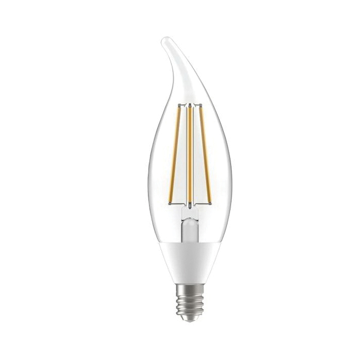 LED+ 93121491 Dusk To Dawn Light Bulb, CAC Lamp, 60 W Equivalent, Candelabra (E12) Lamp Base, Non-Dimmable