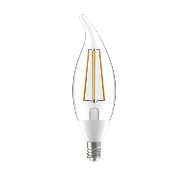 LED+ 93121492 Dusk To Dawn Light Bulb, CAC Lamp, 60 W Equivalent, Candelabra (E12) Lamp Base, Non-Dimmable, Clear