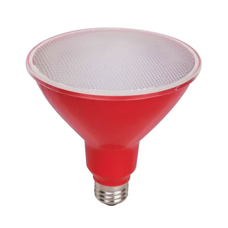 93100880 Floodlight Bulb, Decorative, PAR38 Lamp, Medium (E26) Lamp Base, Non-Dimmable, Red