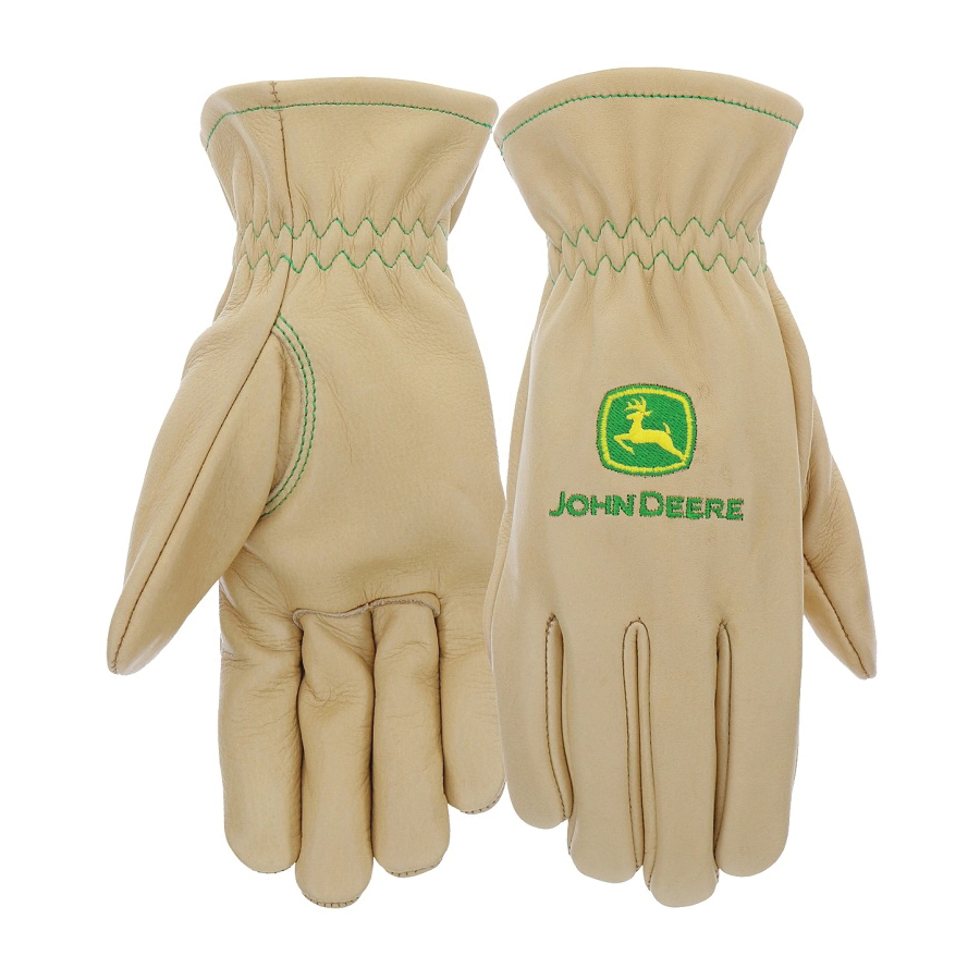 JD84014-WSM Work Gloves, Women's, S/M, 3-1/2 in L, Slip-On Cuff, Cow Grain Leather, Beige