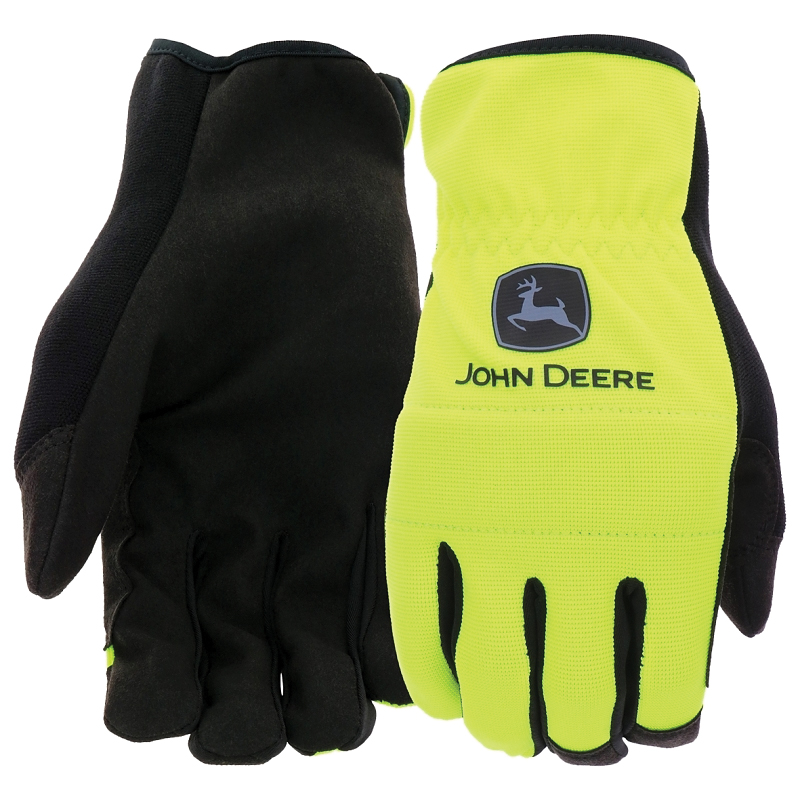 JD86018-L High-Dexterity Work Gloves, Men's, L, Reinforced Thumb, Shirred Cuff, Spandex/Synthetic Leather