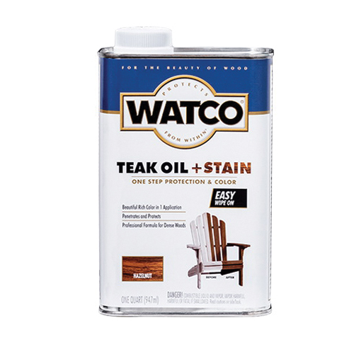 Watco 348746 Oil and Stain, Warm Glow, Hazelnut, Liquid, 1 qt, Can