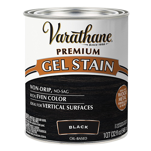 358176 Premium Stain, Black, Gel, Paste, 1 qt