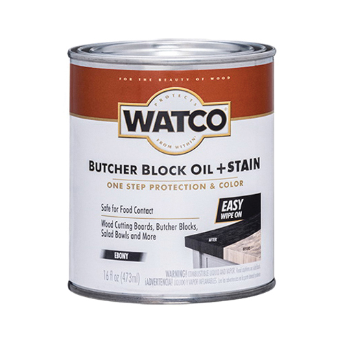 Watco 359023 Oil and Stain, Ebony, Liquid, 16 oz, Can