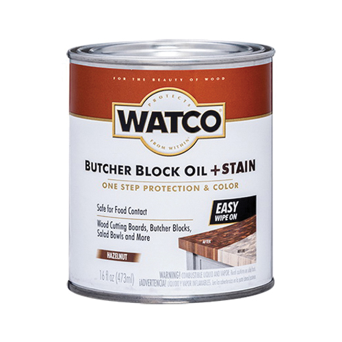 Watco 359024 Oil and Stain, Hazelnut, Liquid, 16 oz, Can